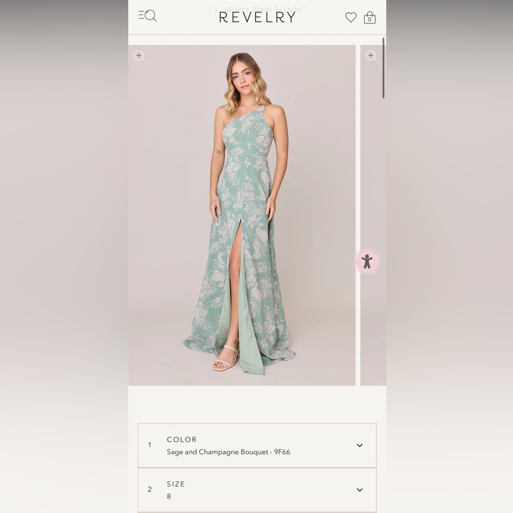 Revelry Inez Chiffon Floral Print Dress